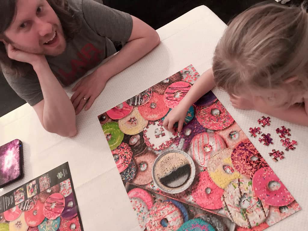 Custom 500-piece puzzles are good for young and old.