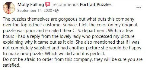 Glowing customer review #1.